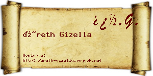 Éreth Gizella névjegykártya