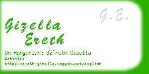 gizella ereth business card